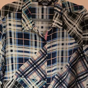 Johnny Was Plaid Button-Up Shirt